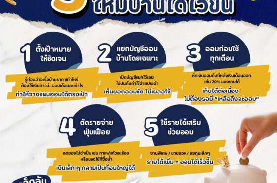 5 เทคนิคนี้ แล้วบ้านในฝันจะเข้าใกล้ขึ้นทุกเดือน